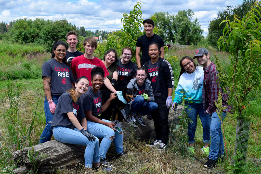 Students gathered for a group photo.