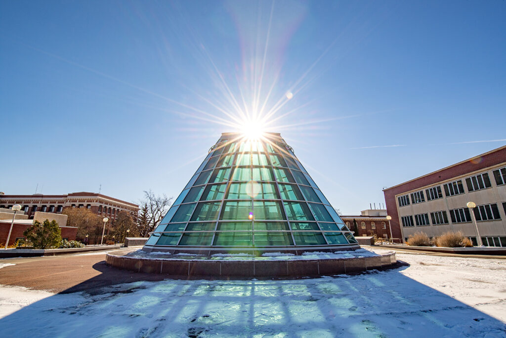 Sun shines through Terrell Dome on WSU Pullman campus