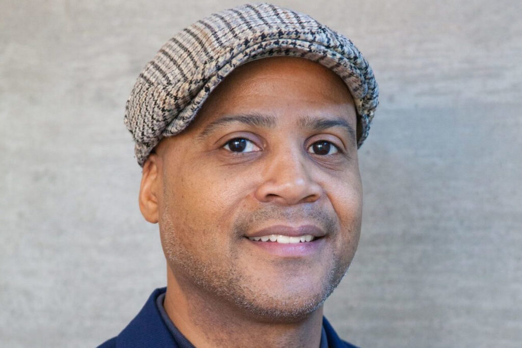 Closeup of Thabiti Lewis.