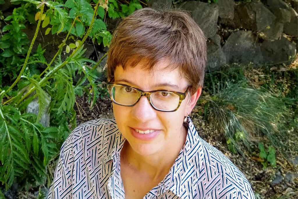 Closeup of Julie Kmec