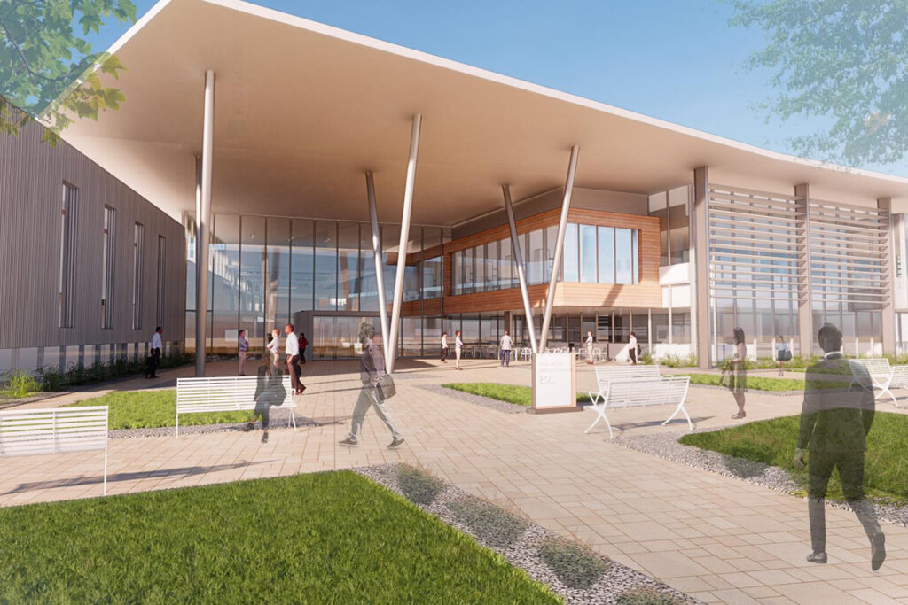 An artist's rendering of the new Energy Sciences Center in Richland.