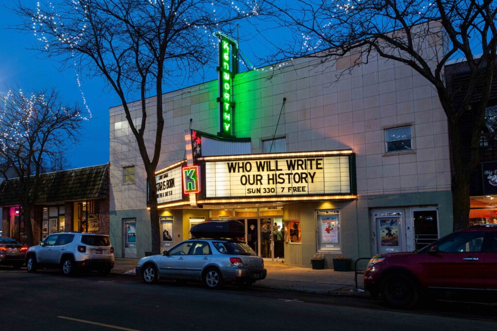 The marquee outside the Kenworthy Theater in downtown Moscow.