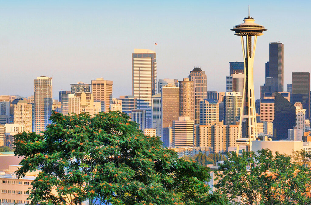 A view of the Seattle skyline.