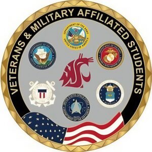 Closeup of the WSU VMAS logo. 