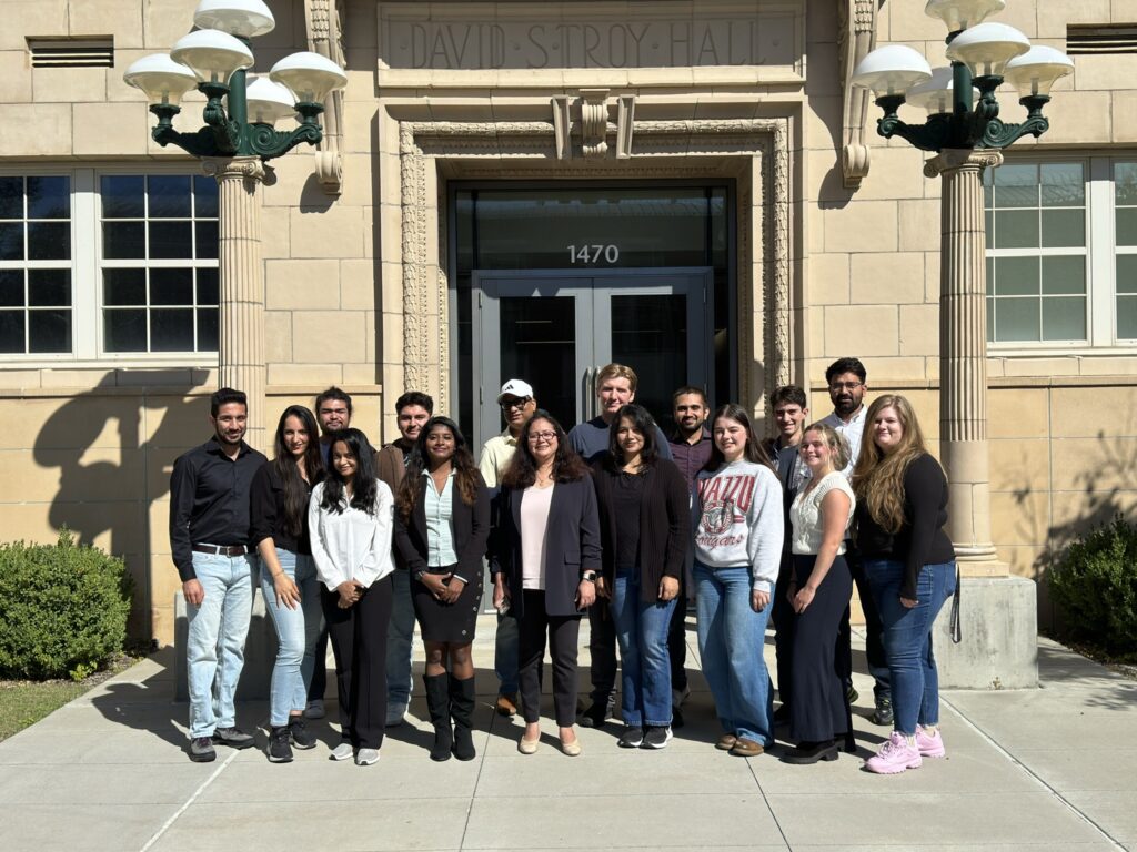 Members of the Sharma Lab pose for a group photo on the Pullman campus. 