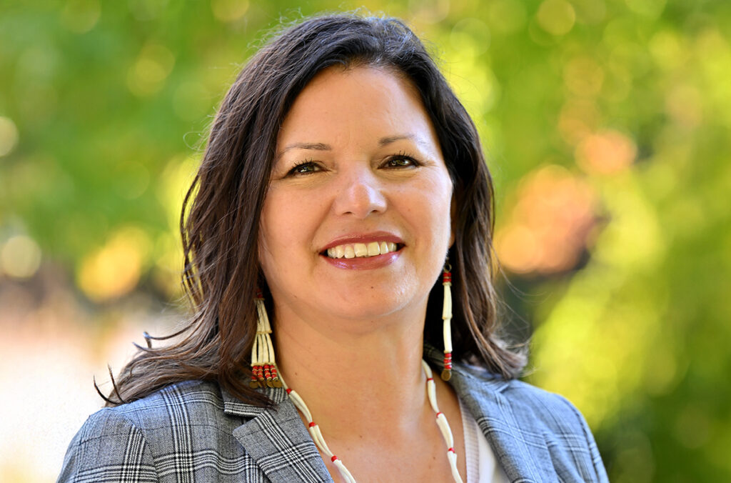 Closeup of Zoe Higheagle Strong.