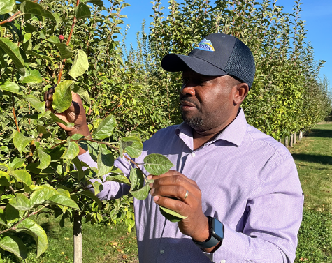 Closeup of Segun Akinbade