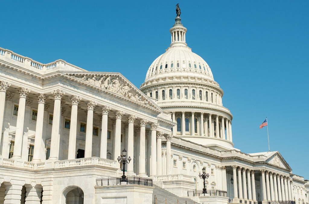 Exterior of the U.S. Capitol Building.