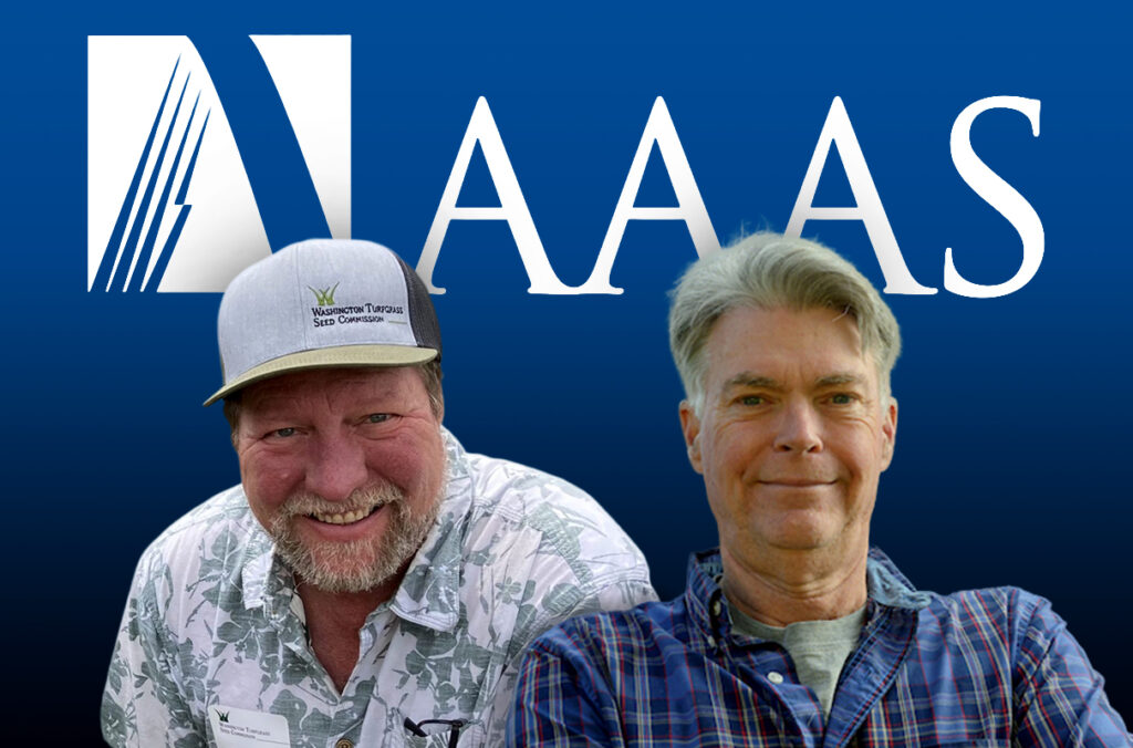 A composite featuring an AAAS logo and closeups of Michael Neff and Michael Court.