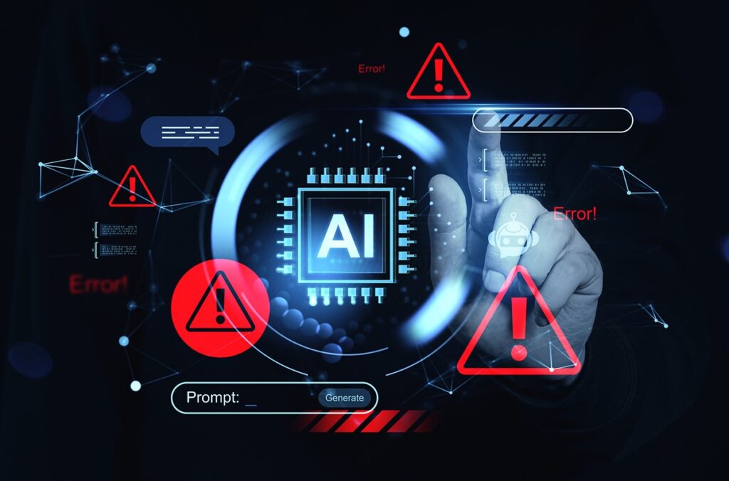 An illustration depicting AI finding incorrect answers.