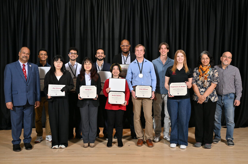 A group photo of the Voiland College's 2026 outstanding student award winners.