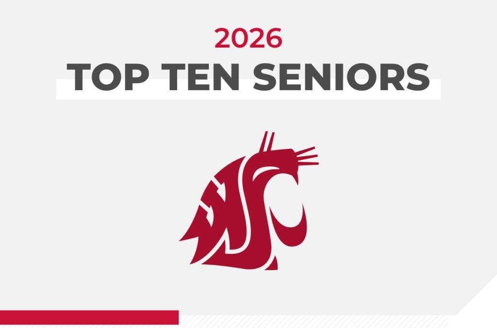 Text that reads "2026 Top Ten Seniors" and a WSU Cougars logo.