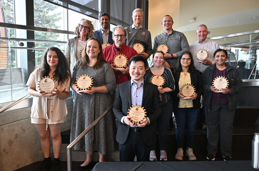 A group photo of Voiland College outstanding faculty and staff.