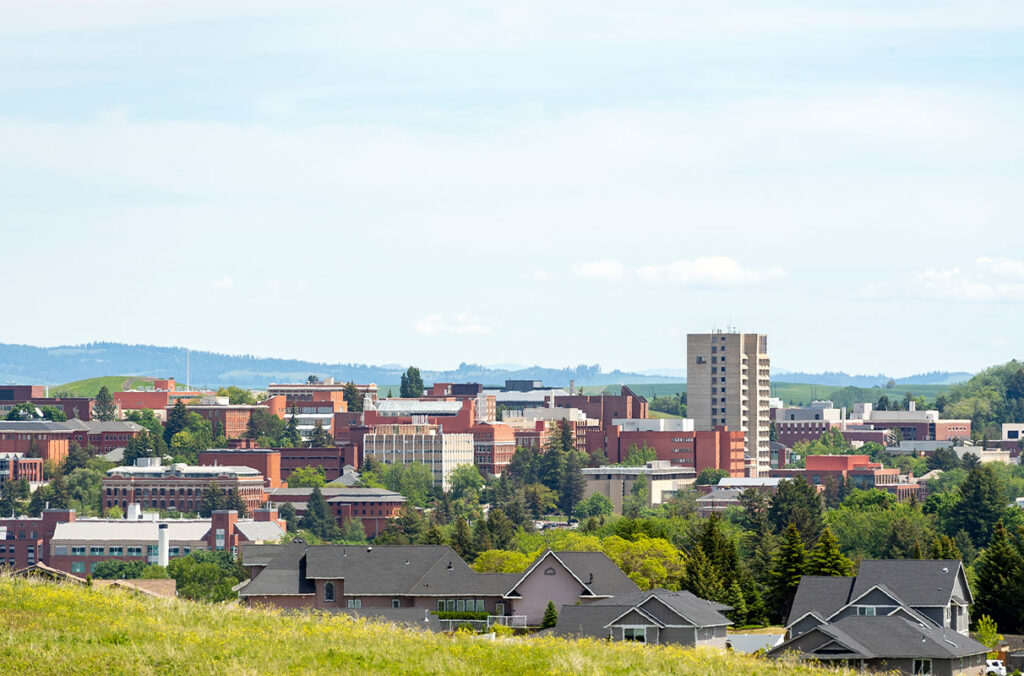 Image of Washington State University campus skyline, Pullman, WA.