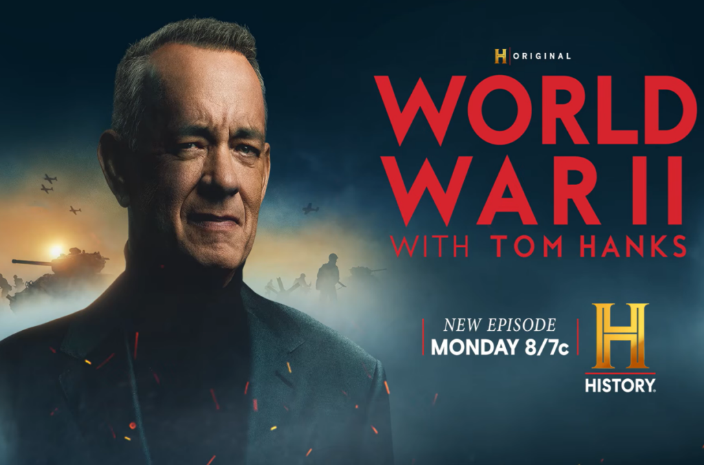 promotional photo for "World War II with Tom Hanks" documentary series