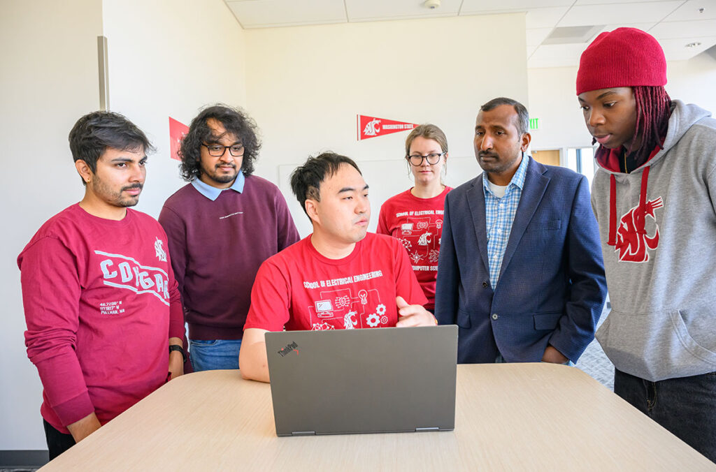 Professor Jana Doppa with students.
