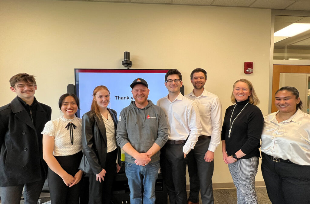 Back row left to right: Andrew Telegin, Anthony Huynh, Sunny (MOTOCO), Mike Pawlowski (mentor). Front row left to right: Carmen Schicker, Shayla Konency, Sandy Adams (MOTOCO), Kirsten (MOTOCO).