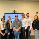 Back row left to right: Andrew Telegin, Anthony Huynh, Sunny (MOTOCO), Mike Pawlowski (mentor). Front row left to right: Carmen Schicker, Shayla Konency, Sandy Adams (MOTOCO), Kirsten (MOTOCO).