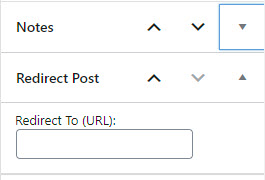 A screen capture of the WSUWP Post Redirect panel.