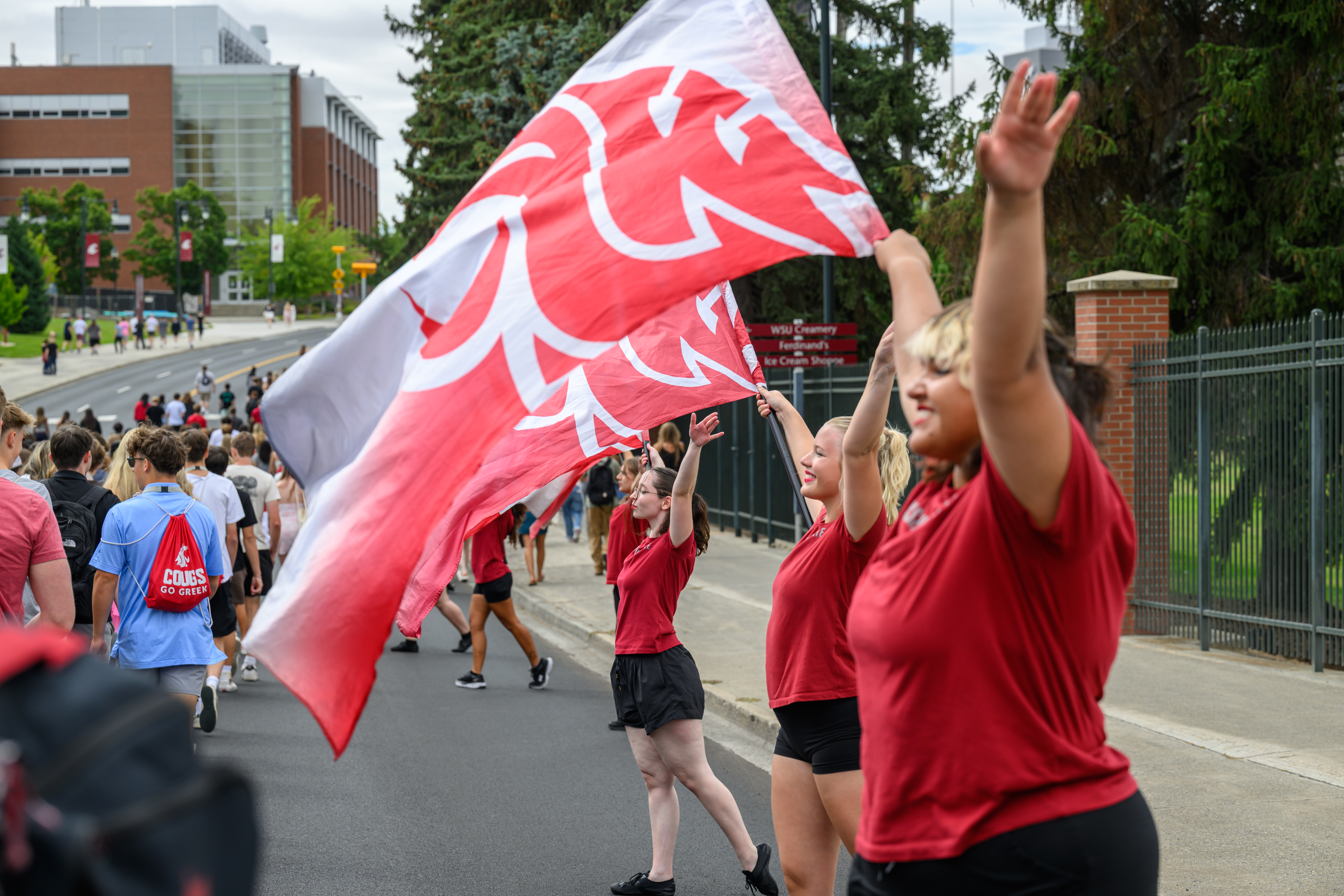 Students walking to class.