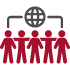 simple icon depicting a network of people