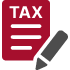 simple icon depicting tax documents