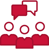 group discussion simple icon