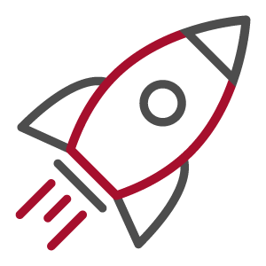rocketship simple icon