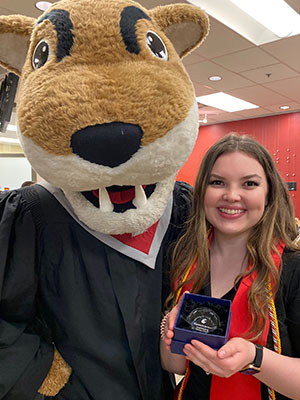 Elizabeth Jackson with Butch T. Cougar.