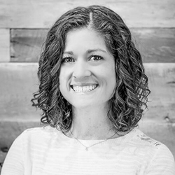 Grayscale headshot of Megan Hansen.