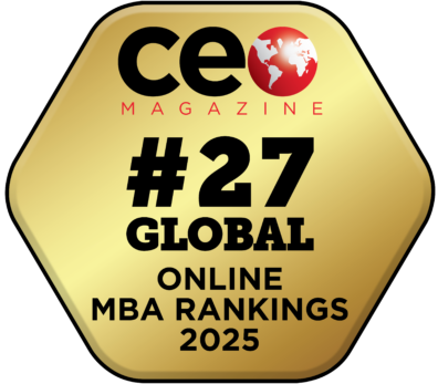 badge indicating #27 Ranking of the Global EMBA Rankings in 2025 by ceo magazine