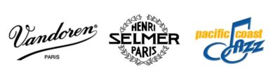 Vandoren, Paris logo; Henri Selmer, Paris logo; Pacific Coast Jazz logo