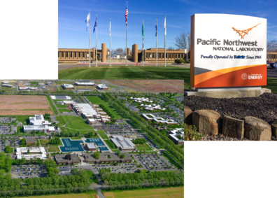 A collage of images of the Pacific Northwest National Laboratory