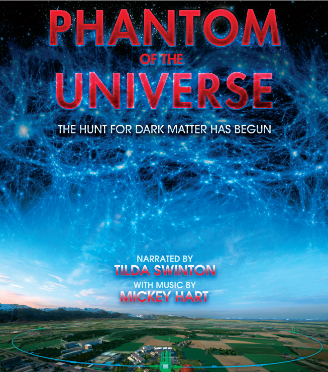 Poster showing a universal web of dark matter to introduce the full dome movie "Phantom of the Universe."