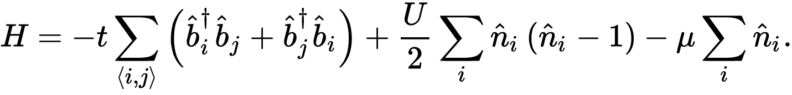 The "image" of a mathematical equation, the Bose-Hubbard Hamiltonian