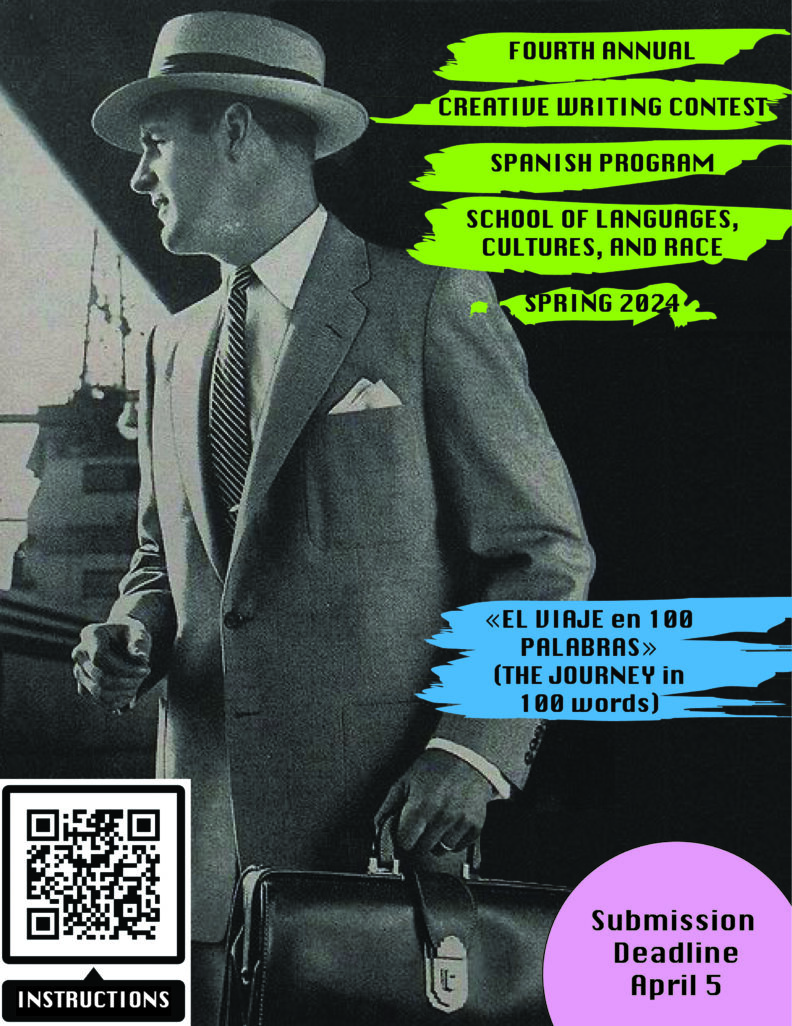 Flyer for the 4th Spanish creative writing competition