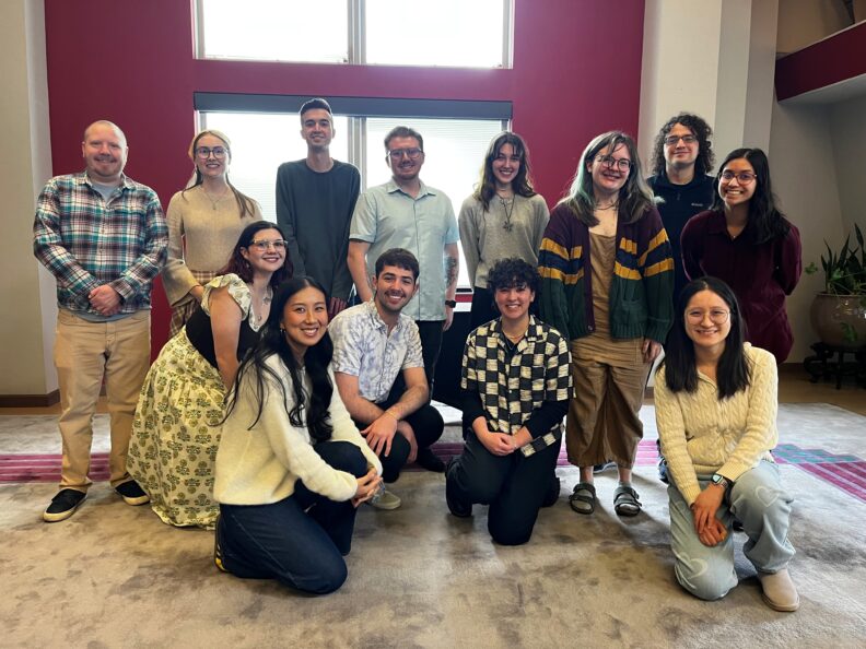 Sociology graduate students pose for a group photo