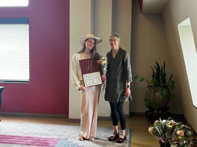 olivia pavek standing next to Julie Kmec