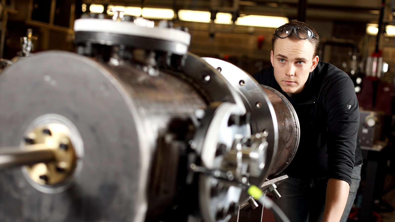 person working in lab