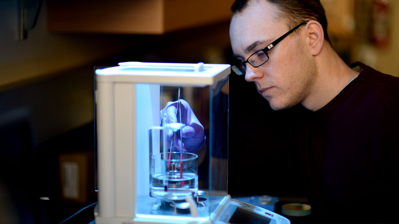 person working in lab