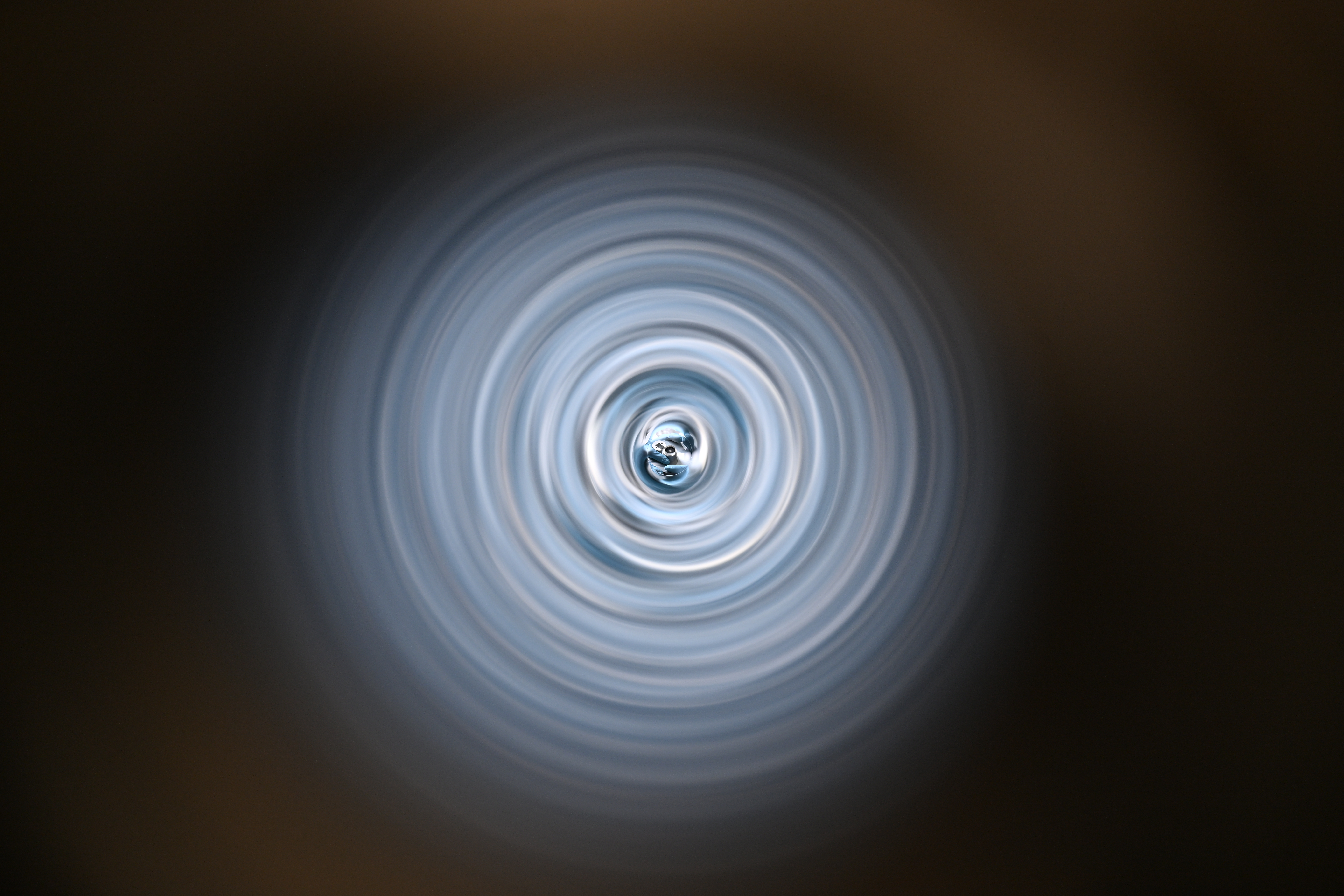 Artistic photo of hands holding a target at the end of a quite long barrel