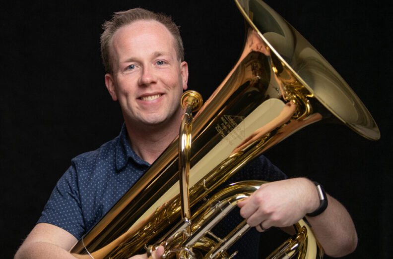 Tuba professor, Chris Dickey