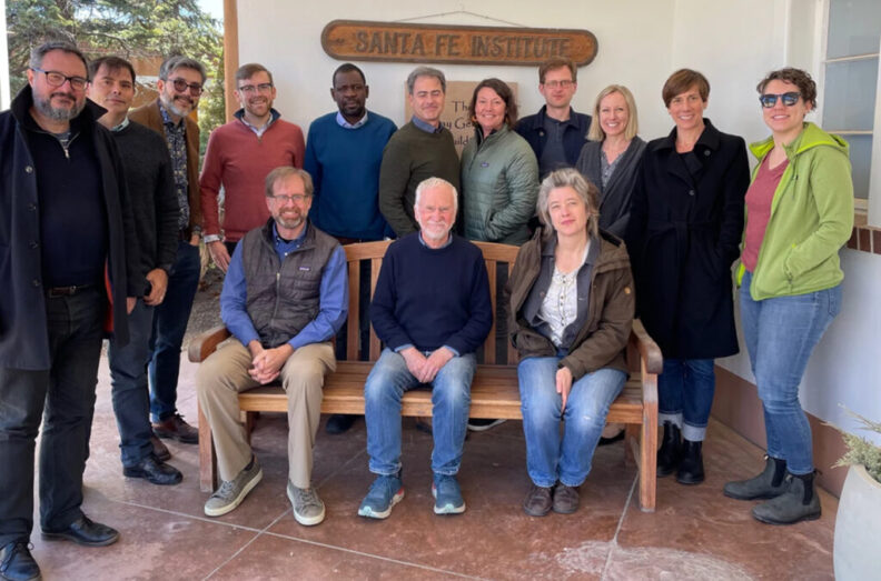 A photo of Tim Kohler and GINI project collaborators in Santa Fe, New Mexico.