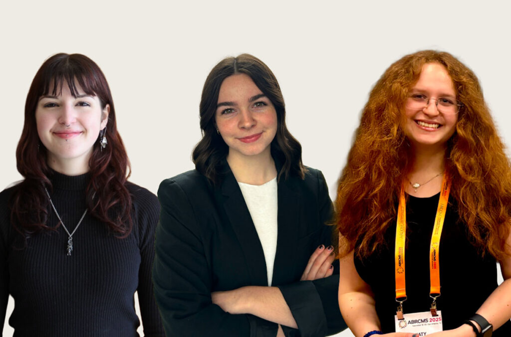 A composite featuring closeups of Nicole Diefenbach, Taylor Page, and Katy Touretsky.