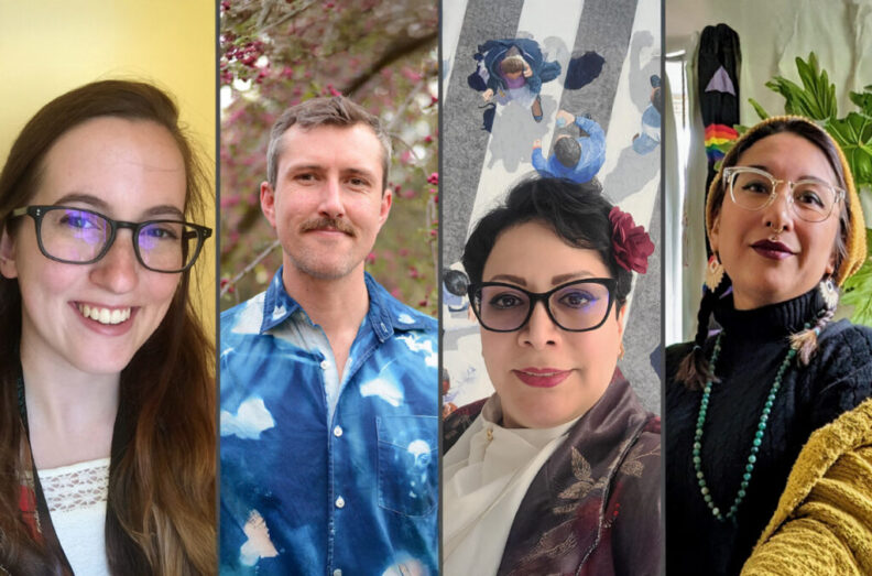 Closeups of Kyley Canion Brewer, Nickolas Hurlbut, Golrokh (Rose) Maleki, and Shae Ortega.