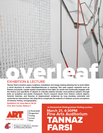Flyer: "Overleaf. Exhibition & Lecture".