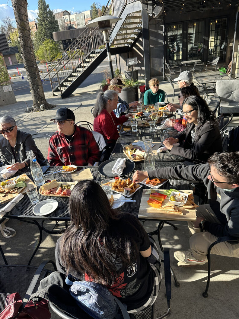 WGSS students enjoying lunch outside.