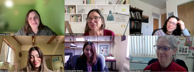 A screenshot of the Zoom meeting with Dr. Calkin.