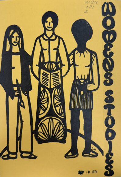 Image of Women's Studies Program Course and Events Pamphlet, September 9, 1974 front page.