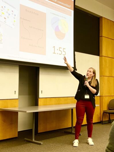 Molly Sutter giving presentation.